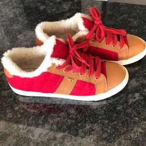 Tory Burch shearling fur lined sneakers
